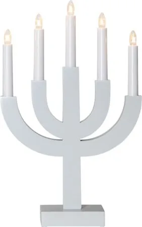 Selma Ljusstake 25 cm, ljusgrå