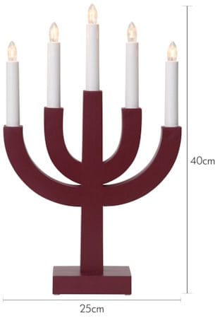 Selma Ljusstake 25 cm - röd - Inredning - Dekoration & inredningsdetaljer - Julpynt & juldekoration