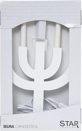 Selma Ljusstake 25 cm - vit - Inredning - Dekoration & inredningsdetaljer - Julpynt & juldekoration