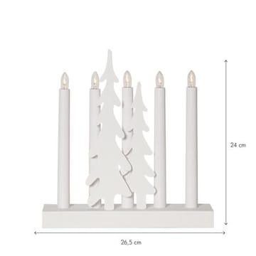 Skog Adventsljusstake 26.5 cm - Ljusstake i Trä - Vit - Inredning - Dekoration & inredningsdetaljer - Julpynt & juldekoration