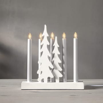 Skog Adventsljusstake 26.5 cm - Ljusstake i Trä - Vit - Inredning - Dekoration & inredningsdetaljer - Julpynt & juldekoration