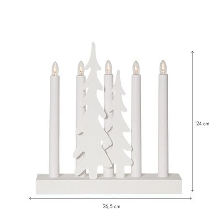 Skog Ljusstake 26.5 cm - vit - Inredning - Dekoration & inredningsdetaljer - Julpynt & juldekoration