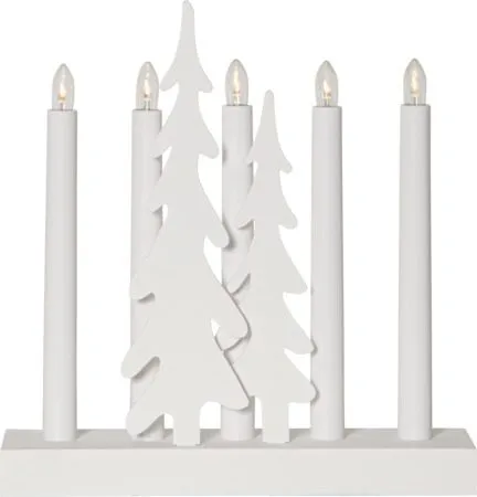 Skog Ljusstake 26.5 cm, vit