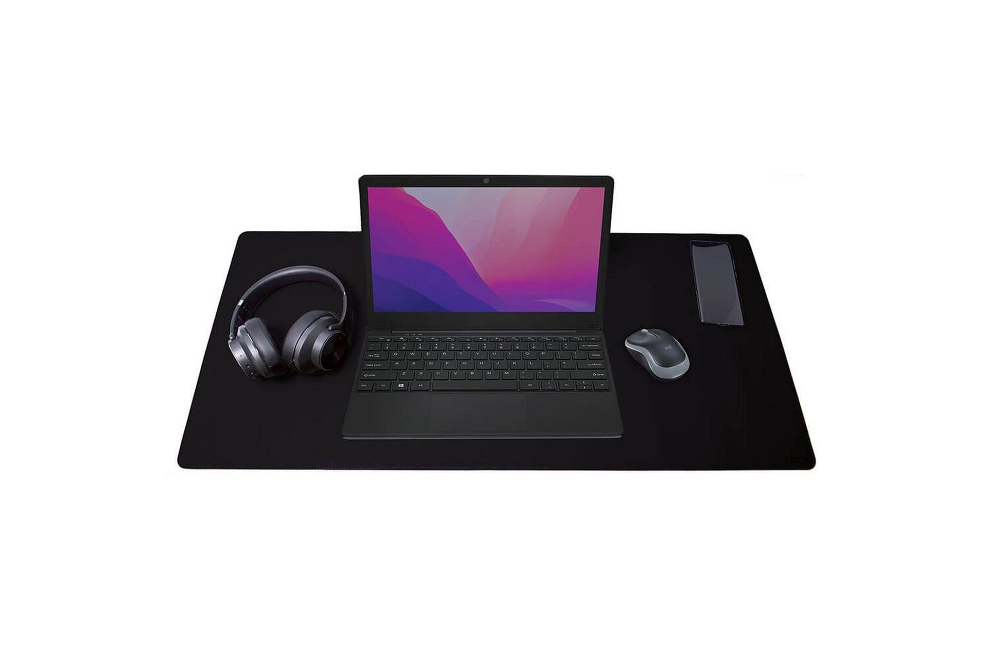 Skrivbordsmatta Desire2 Veganskt L&auml;der 400x900mm Silver - Silver