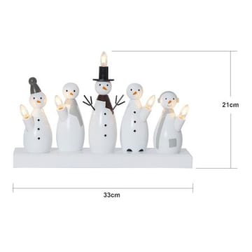 Snowman Adventsljusstake Luciatåg 33 cm - Ljusstake i Trä för Advent - Vit - Inredning - Dekoration & inredningsdetaljer - Julpynt & juldekoration
