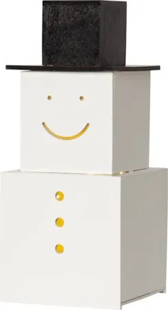 SNOWMAN Inomhusdekoration 29,5 cm, vit