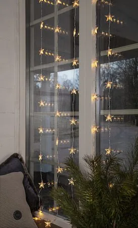 Star Curtain Ljusgardin 90 cm, transparent