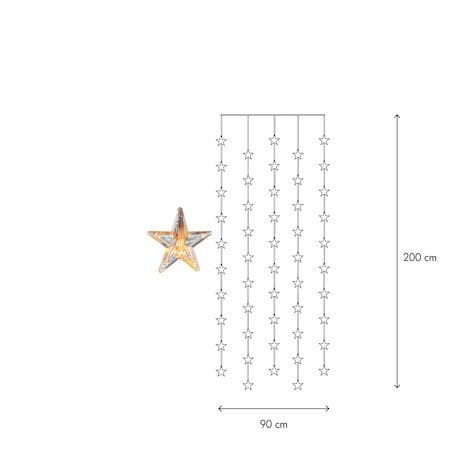 Star Curtain Ljusgardin 90 cm - transparent - Inredning - Dekoration & inredningsdetaljer - Julpynt & juldekoration