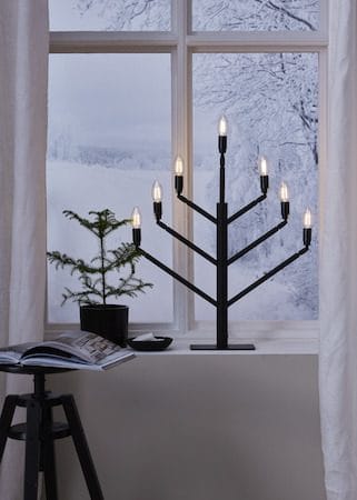 Stockholm Stor Adventsljusstake 64 cm - Ljusstake i Metall - Matt Svart - Inredning - Dekoration & inredningsdetaljer - Julpynt & juldekoration