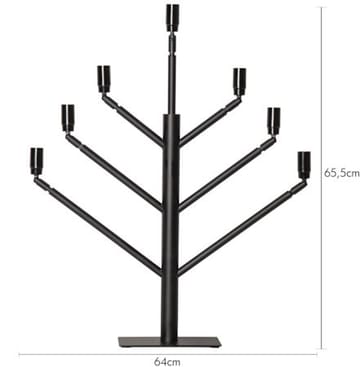 Stockholm Stor Adventsljusstake 64 cm - Ljusstake i Metall - Matt Svart - Inredning - Dekoration & inredningsdetaljer - Julpynt & juldekoration