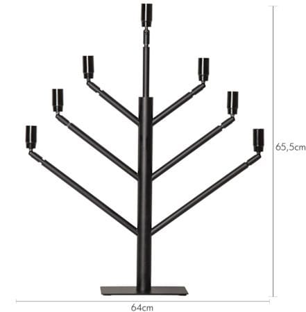 Stockholm Stor Adventsljusstake 64 cm - Ljusstake i Metall - Matt Svart - Inredning - Dekoration & inredningsdetaljer - Julpynt & juldekoration