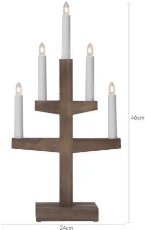Trapp Ljusstake 24 cm - brunbetsad - Inredning - Dekoration & inredningsdetaljer - Julpynt & juldekoration