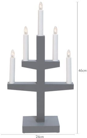Trapp Ljusstake 24 cm - grå - Inredning - Dekoration & inredningsdetaljer - Julpynt & juldekoration