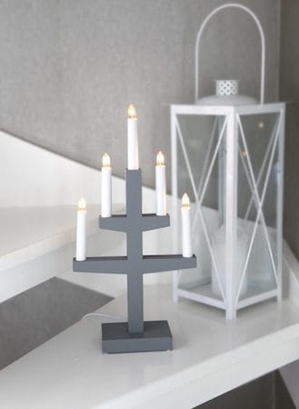 Trapp Ljusstake 24 cm - grå - Inredning - Dekoration & inredningsdetaljer - Julpynt & juldekoration