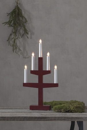 Trapp Ljusstake 24 cm - röd - Inredning - Dekoration & inredningsdetaljer - Julpynt & juldekoration