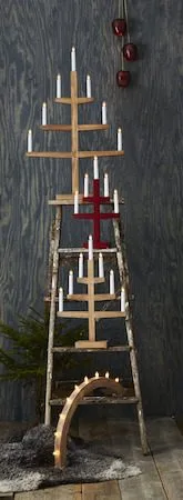 Trapp Ljusstake 24 cm - röd - Inredning - Dekoration & inredningsdetaljer - Julpynt & juldekoration