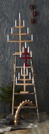Trapp Ljusstake 24 cm - röd - Inredning - Dekoration & inredningsdetaljer - Julpynt & juldekoration