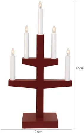 Trapp Ljusstake 24 cm - röd - Inredning - Dekoration & inredningsdetaljer - Julpynt & juldekoration