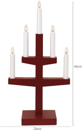 Trapp Ljusstake 24 cm - röd - Inredning - Dekoration & inredningsdetaljer - Julpynt & juldekoration