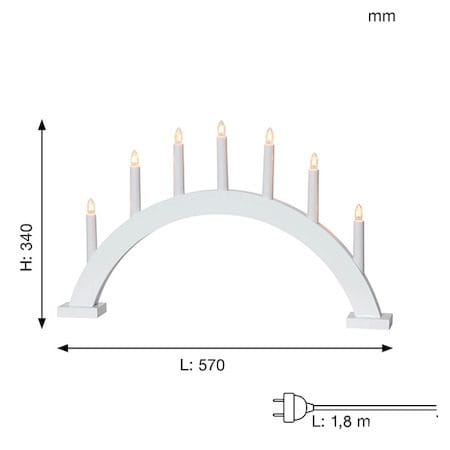 Trapp Ljusstake 57 cm - vit - Inredning - Dekoration & inredningsdetaljer - Julpynt & juldekoration