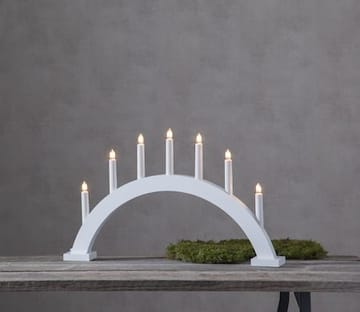 Trapp Stor Adventsljusstake Båge 57 cm - Elljusstake i Trä för Fönster - Vit - Inredning - Dekoration & inredningsdetaljer - Julpynt & juldekoration