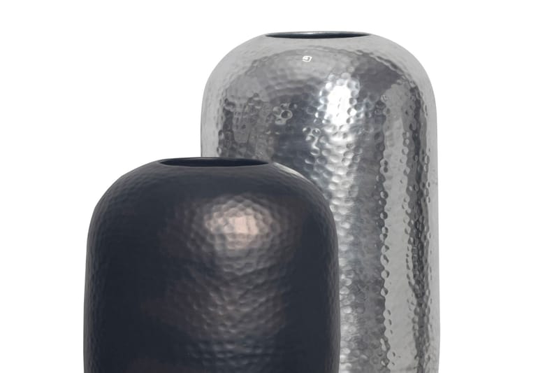 Corara Vas 46 cm Set om 2 - Silverfärgad och svart brons - Inredning - Dekoration & inredningsdetaljer - Vas - Cylindervas