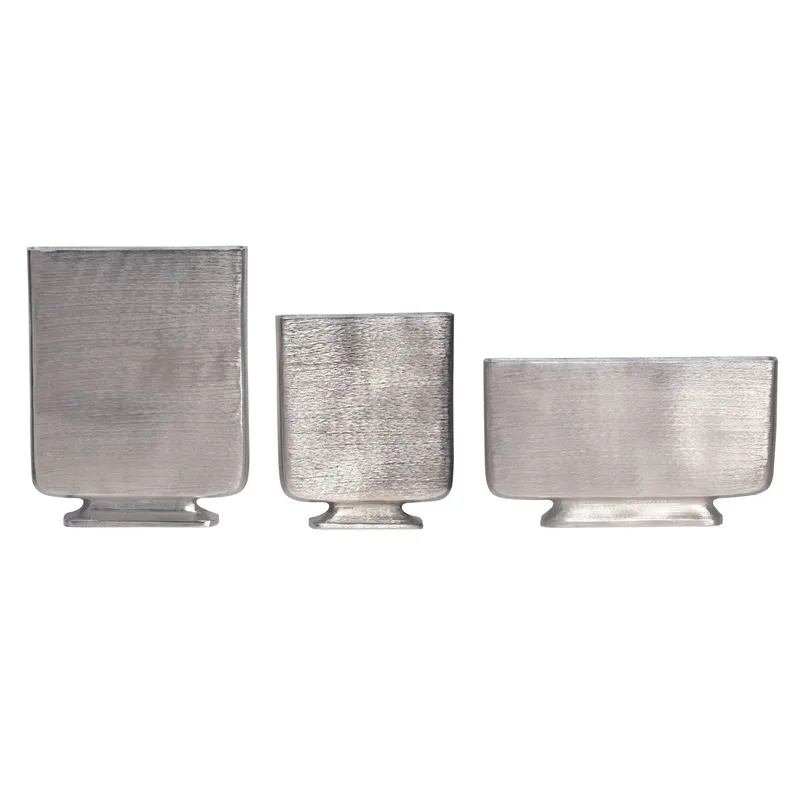 Corova Vas 33 cm Set om 3, Silverfärgad