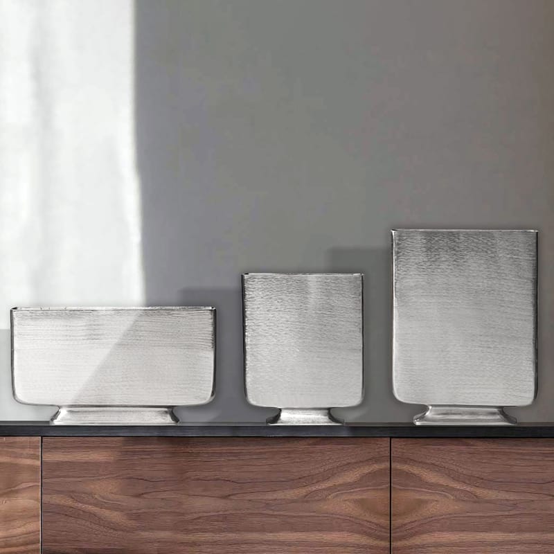 Corova Vas 33 cm Set om 3 - Silverfärgad - Inredning - Dekoration & inredningsdetaljer - Vas - Blomvas