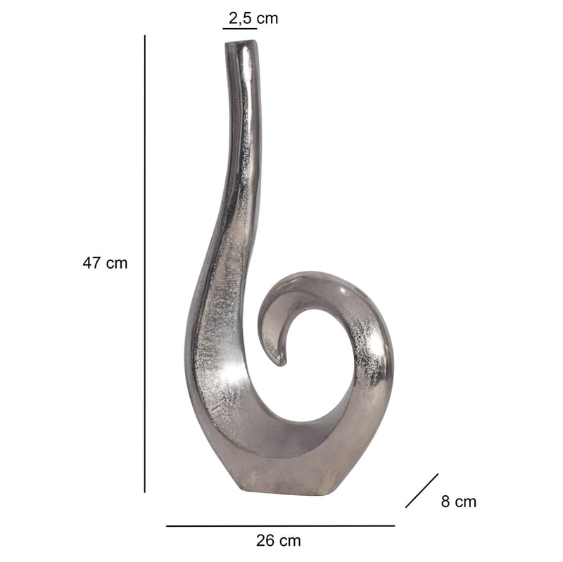 Dalara Vas 47 cm - Silverfärgad - Inredning - Dekoration & inredningsdetaljer - Vas - Blomvas