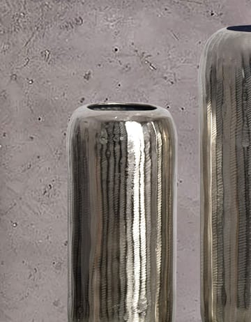 Dalaro Vas 40 cm Set om 2 - silverfärgad - Inredning - Dekoration & inredningsdetaljer - Vas - Cylindervas