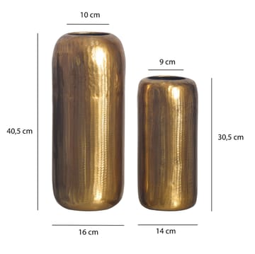 Dalaro Vas 40 cm Set om 2 - svart brons - Inredning - Dekoration & inredningsdetaljer - Vas - Cylindervas