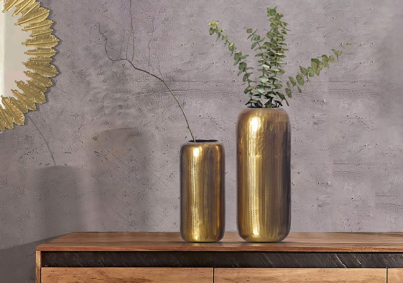 Dalaro Vas 40 cm Set om 2 - svart brons - Inredning - Dekoration & inredningsdetaljer - Vas - Cylindervas