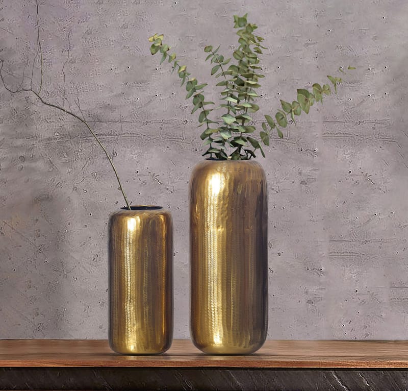 Dalaro Vas 40 cm Set om 2 - svart brons - Inredning - Dekoration & inredningsdetaljer - Vas - Cylindervas
