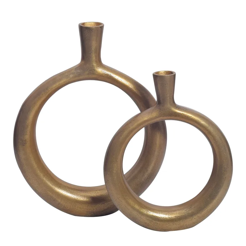 Dalena Vas 45 cm Set om 2, antikguld