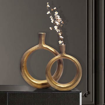 Dalena Vas 45 cm Set om 2 - antikguld - Inredning - Dekoration & inredningsdetaljer - Vas - Blomvas