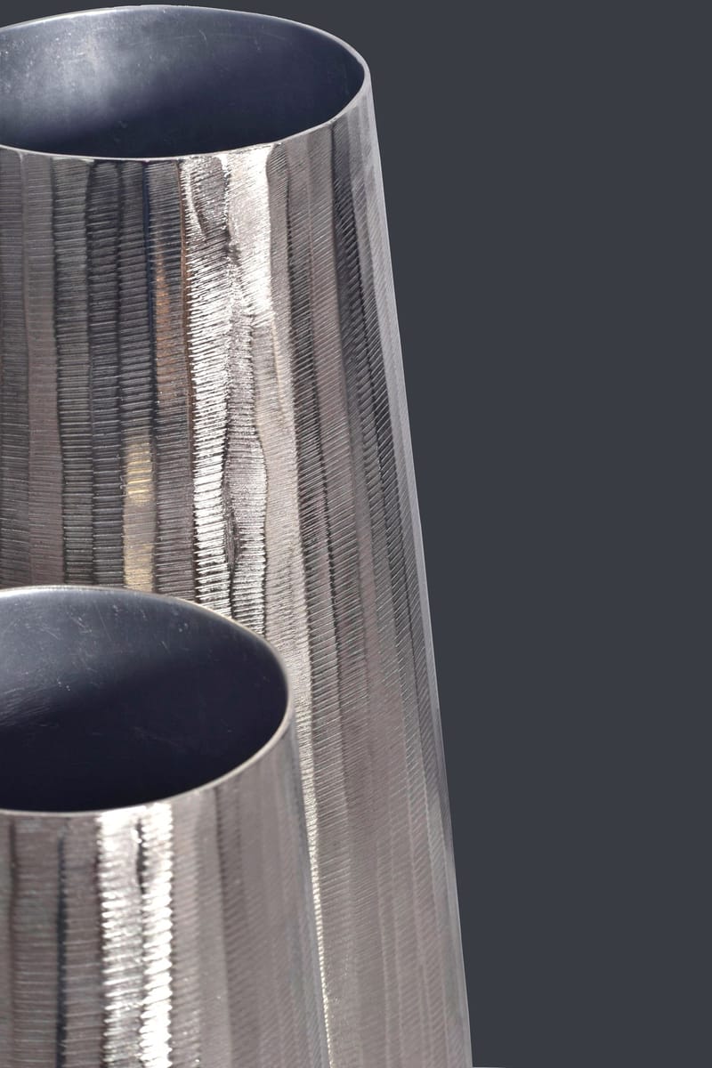 Daleri Vas 45 cm Set om 2 - Silverfärgad - Inredning - Dekoration & inredningsdetaljer - Vas - Cylindervas