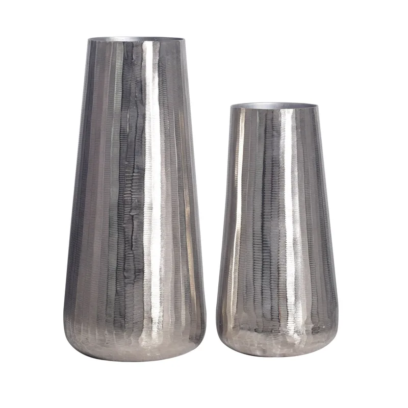 Daleri Vas 45 cm Set om 2, Silverfärgad
