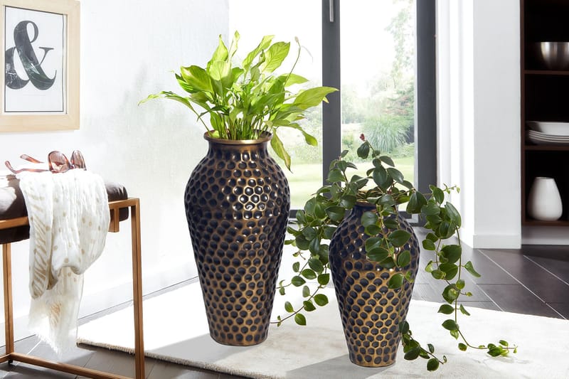 Dalilo Vas 51 cm Set om 2 - Antikguld med mörk patina - Inredning - Dekoration & inredningsdetaljer - Vas - Blomvas