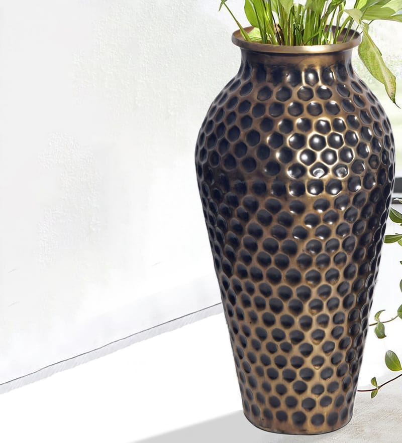 Dalilo Vas 51 cm Set om 2 - Antikguld med mörk patina - Inredning - Dekoration & inredningsdetaljer - Vas - Blomvas