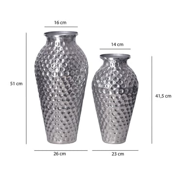 Dalilo Vas 51 cm Set om 2 - Silverfärgad - Inredning - Dekoration & inredningsdetaljer - Vas - Blomvas