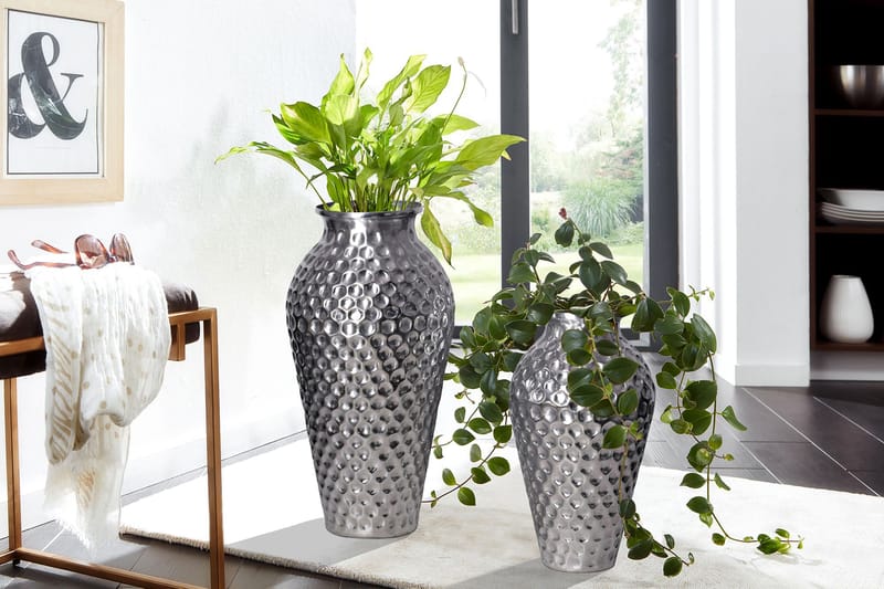 Dalilo Vas 51 cm Set om 2 - Silverfärgad - Inredning - Dekoration & inredningsdetaljer - Vas - Blomvas