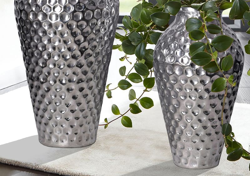 Dalilo Vas 51 cm Set om 2 - Silverfärgad - Inredning - Dekoration & inredningsdetaljer - Vas - Blomvas