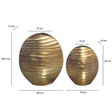 Dalira Vas 31 cm Set om 2 - Guldfärgad - Inredning - Dekoration & inredningsdetaljer - Vas - Blomvas