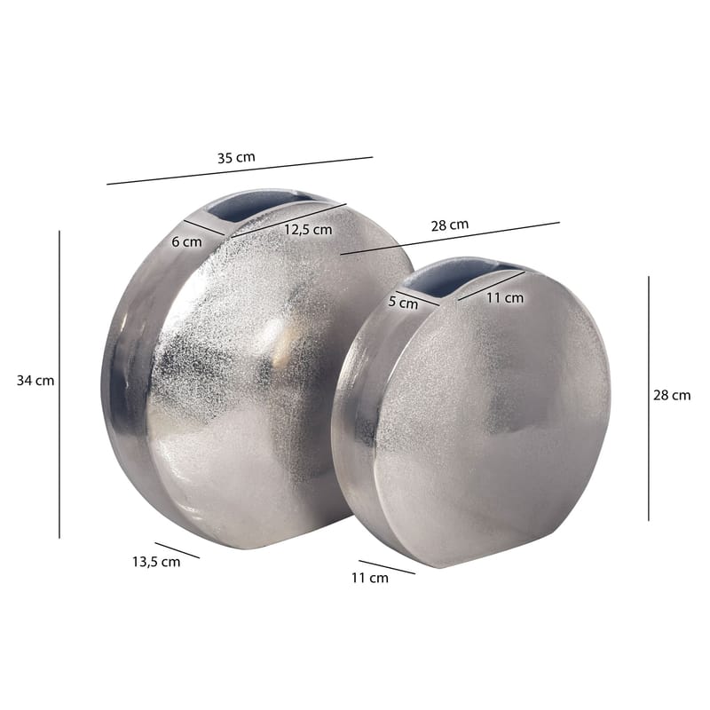 Dalora Vas 34 cm Set om 2 - Silverfärgad - Inredning - Dekoration & inredningsdetaljer - Vas - Blomvas