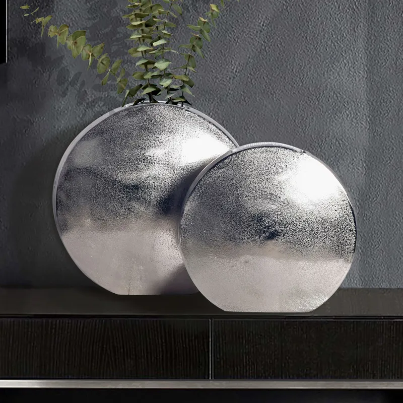 Dalora Vas 34 cm Set om 2 - Silverfärgad - Inredning - Dekoration & inredningsdetaljer - Vas - Blomvas