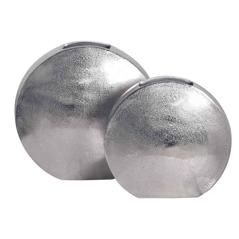 Dalora Vas 34 cm Set om 2, Silverfärgad