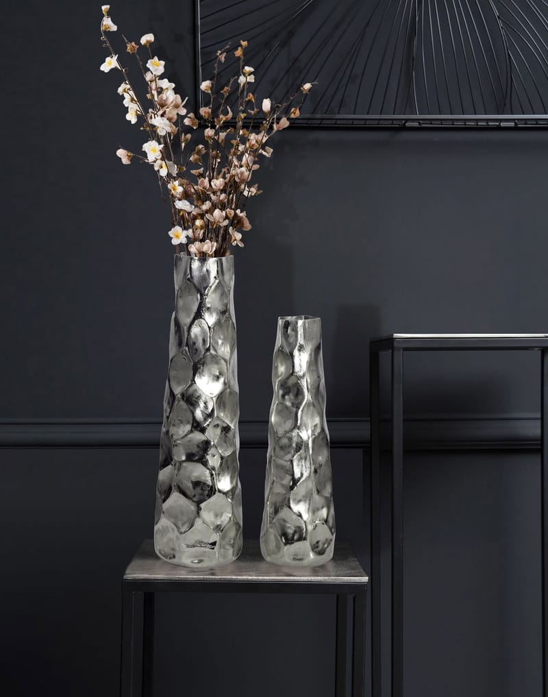 Daluna Vas 49 cm Set om 2 - Silverfärgad - Inredning - Dekoration & inredningsdetaljer - Vas - Cylindervas