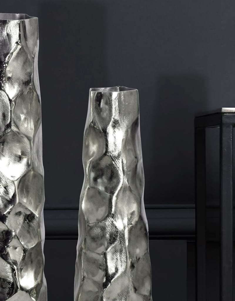 Daluna Vas 49 cm Set om 2 - Silverfärgad - Inredning - Dekoration & inredningsdetaljer - Vas - Cylindervas