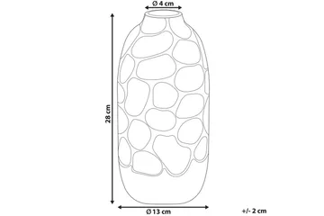 Dekorationsvas Cenabum 13x13x28 cm - 13x13x28 cm - Inredning - Dekoration & inredningsdetaljer - Vas - Blomvas