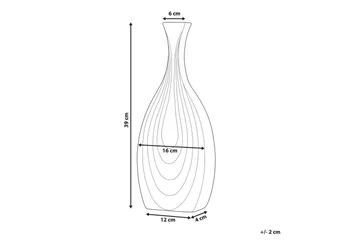 Dekorationsvas Thapsus Svart, 16x4x39 cm - Svart, 16x4x39 cm - Inredning - Dekoration & inredningsdetaljer - Vas - Blomvas